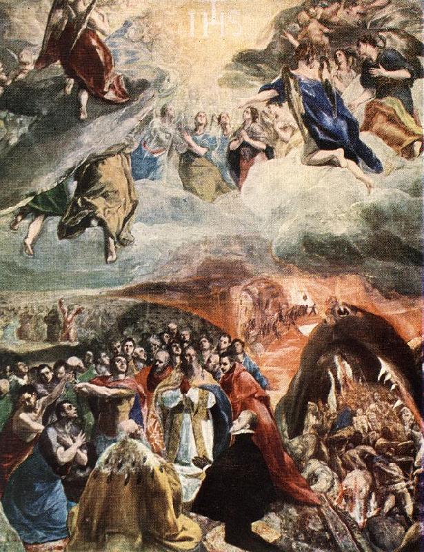 GRECO, El Adoration of the Name of Jesus (Dream of Philip II) dfh china oil painting image